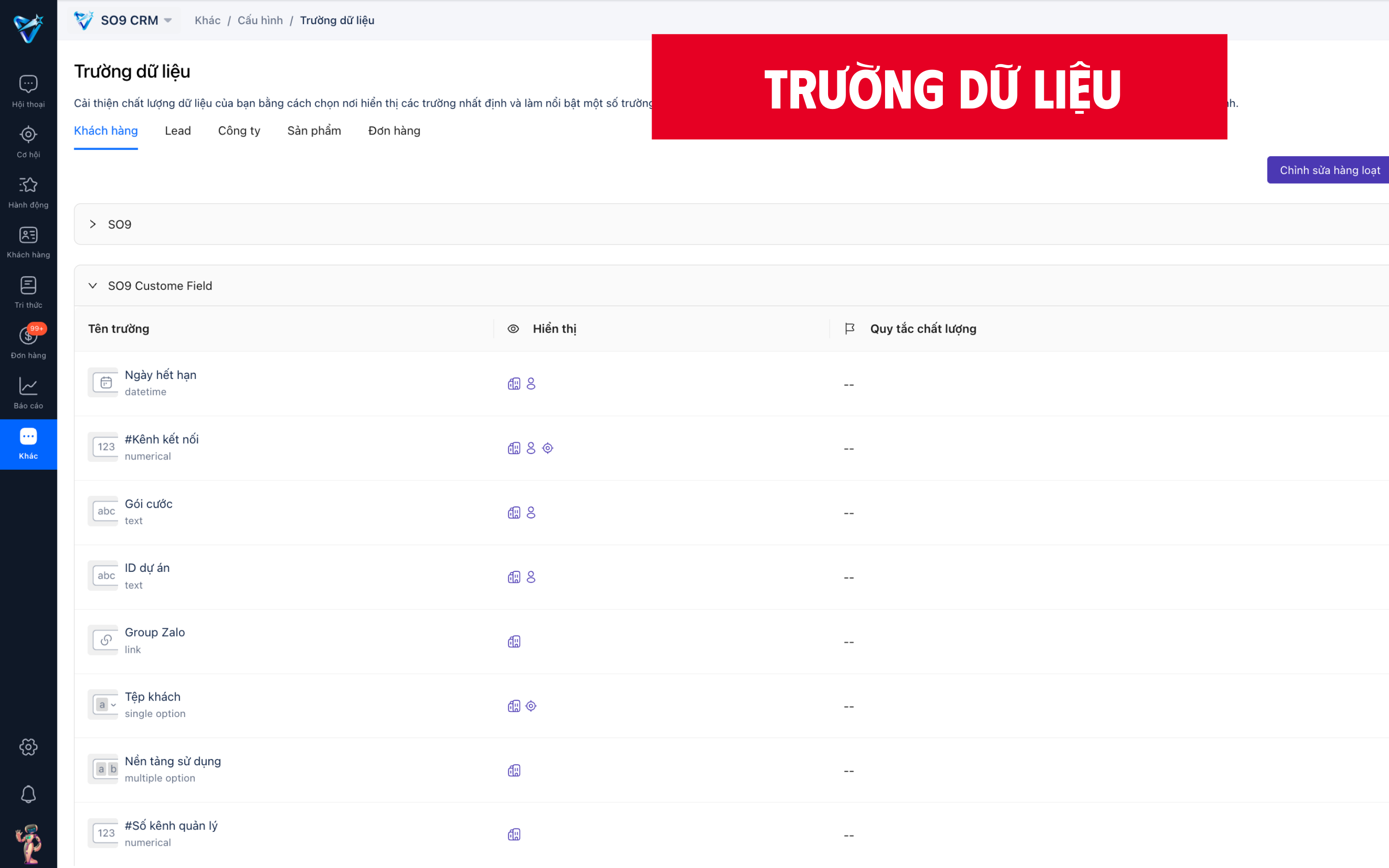 Trường dữ liệu