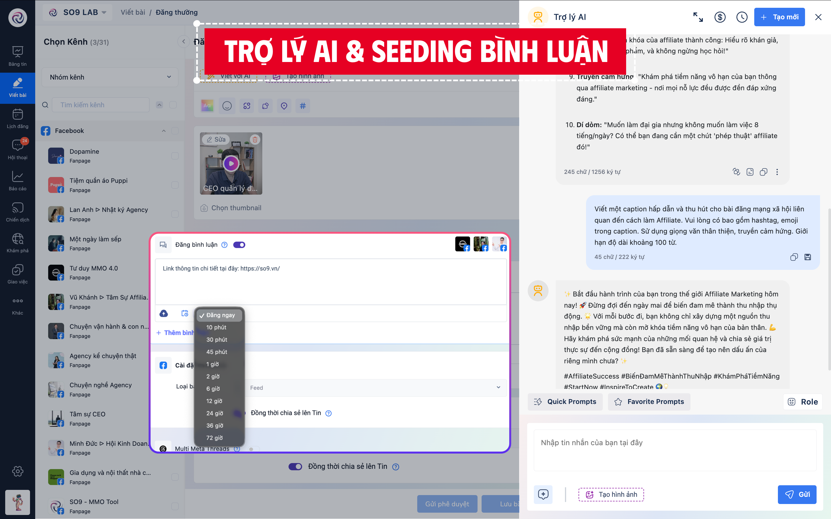 Cách Seeding Comment bằng AI trên SO9