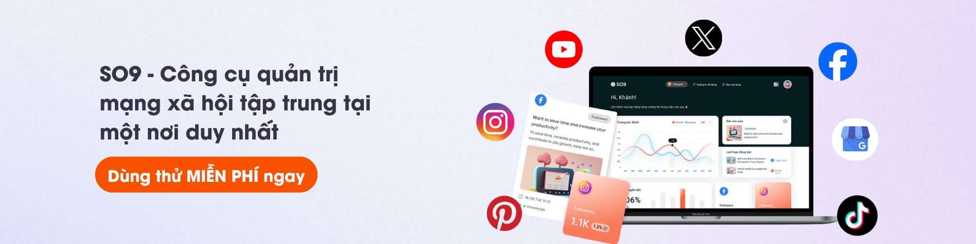 SO9 Hub - Công cụ quản lý tin nhắn, bình luận tập trung
