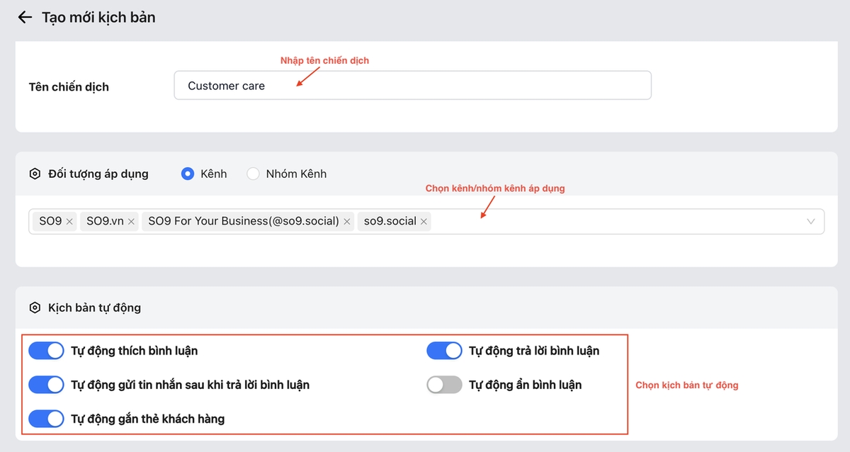 SO9 Hub - Công cụ quản lý tin nhắn, bình luận tập trung
