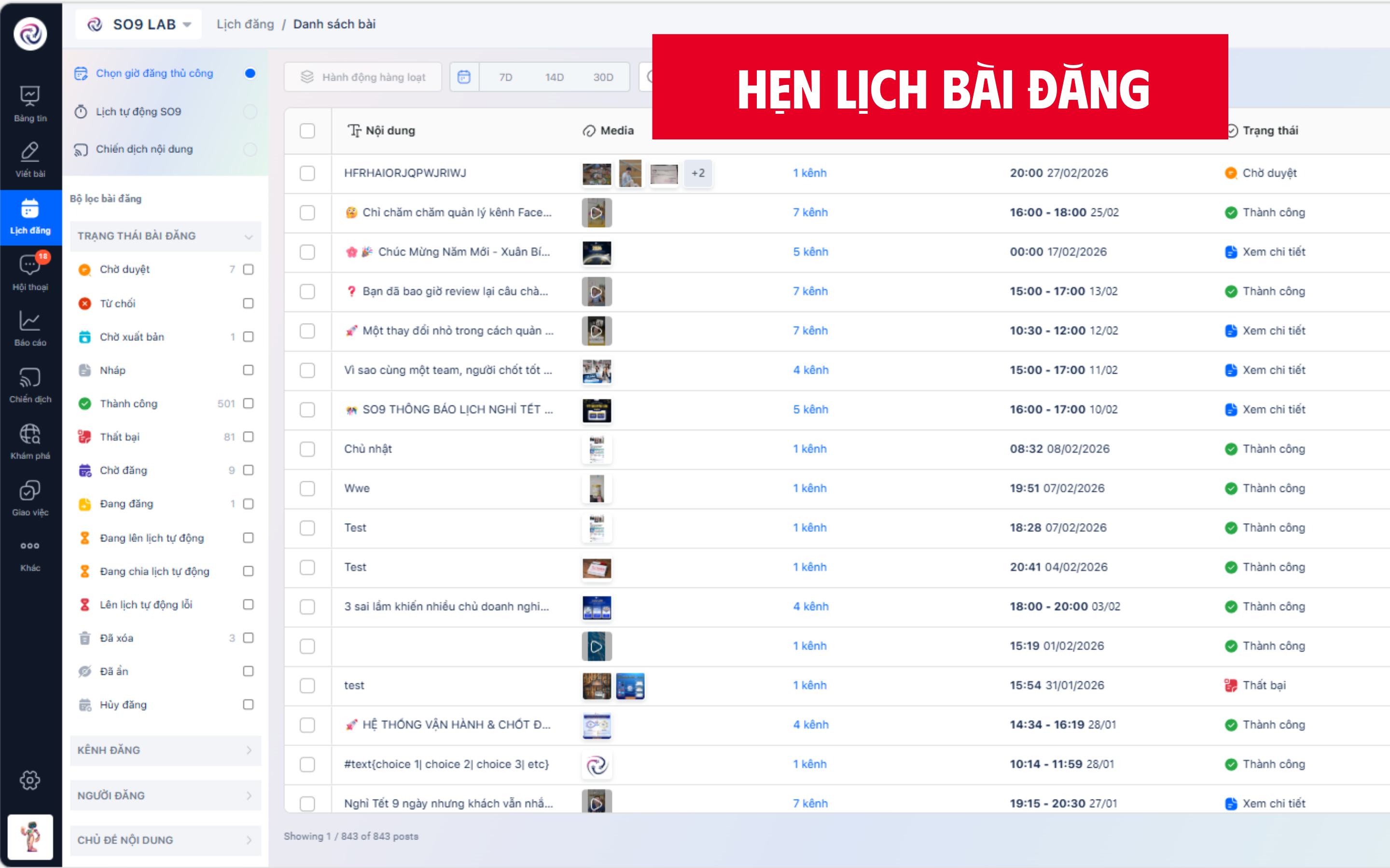Cách hẹn lịch bài đăng