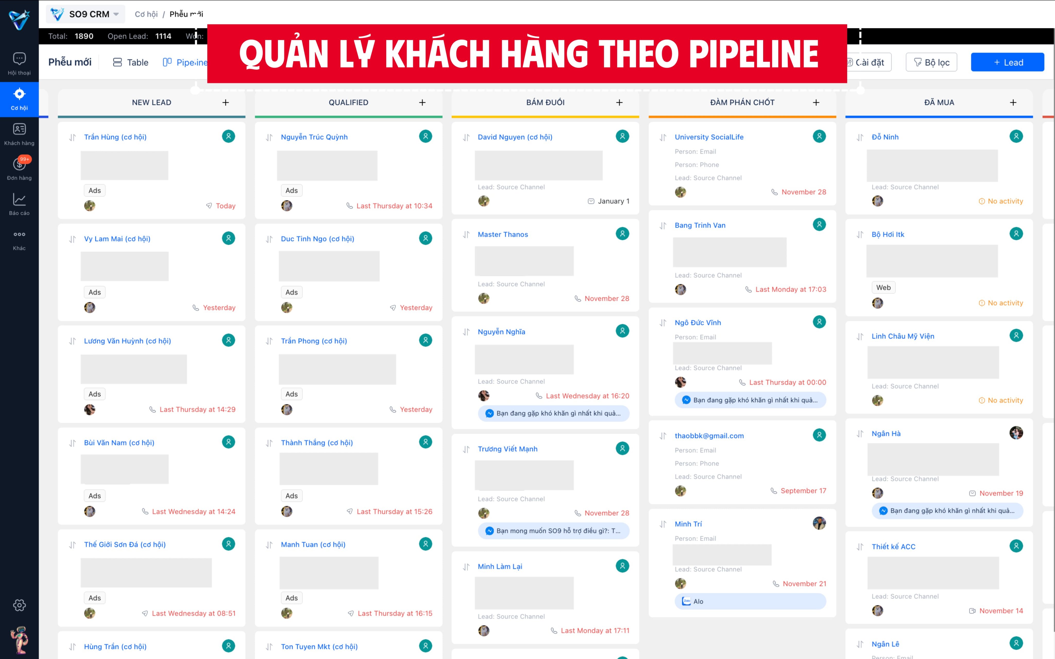 Quản lý khách hàng CRM Pipeline