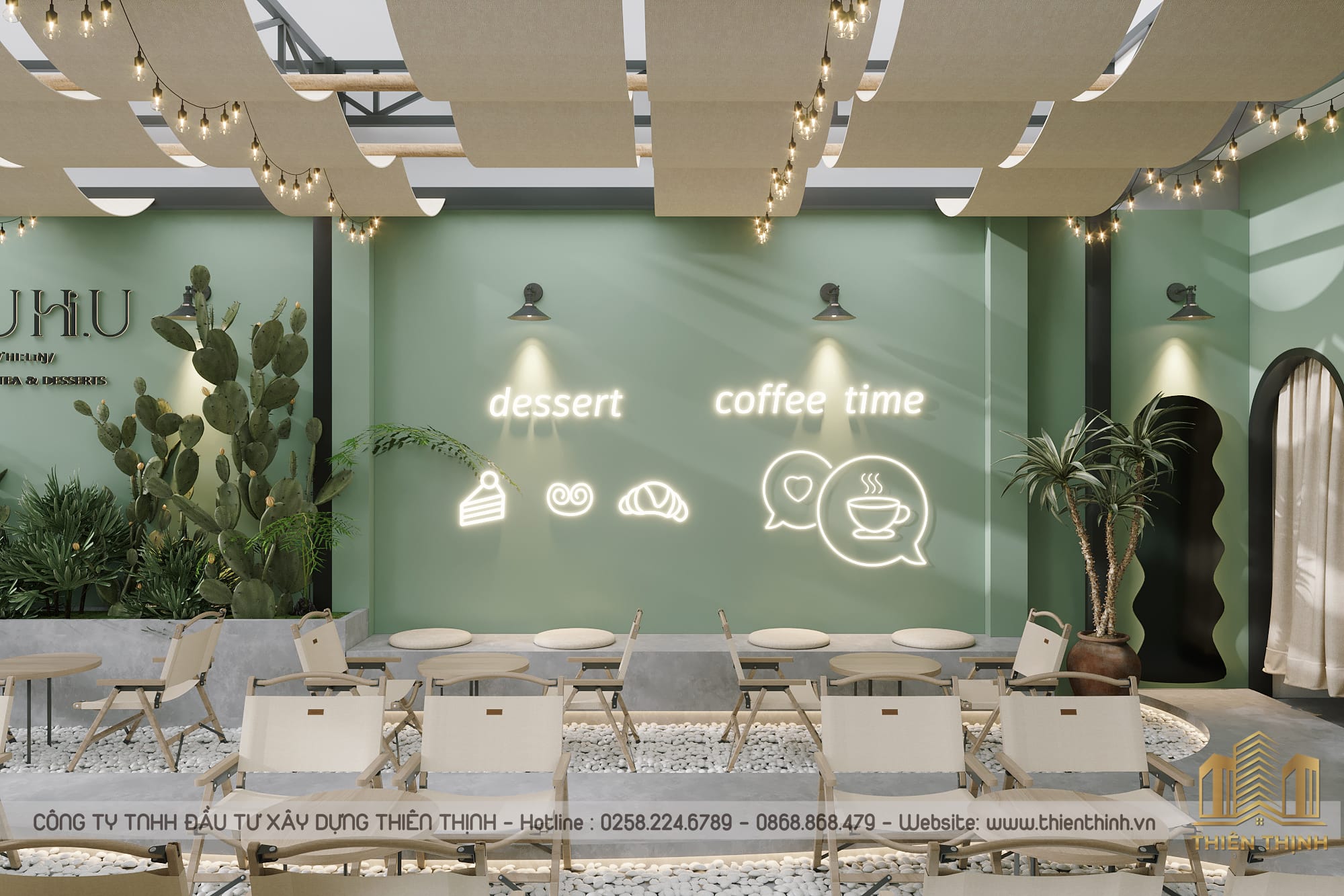 Thiết kế quán cafe nhà phố khu vực Nha Trang | Thiên Thịnh 18 thiết kế quán cafe nhà phố khu vực Nha Trang