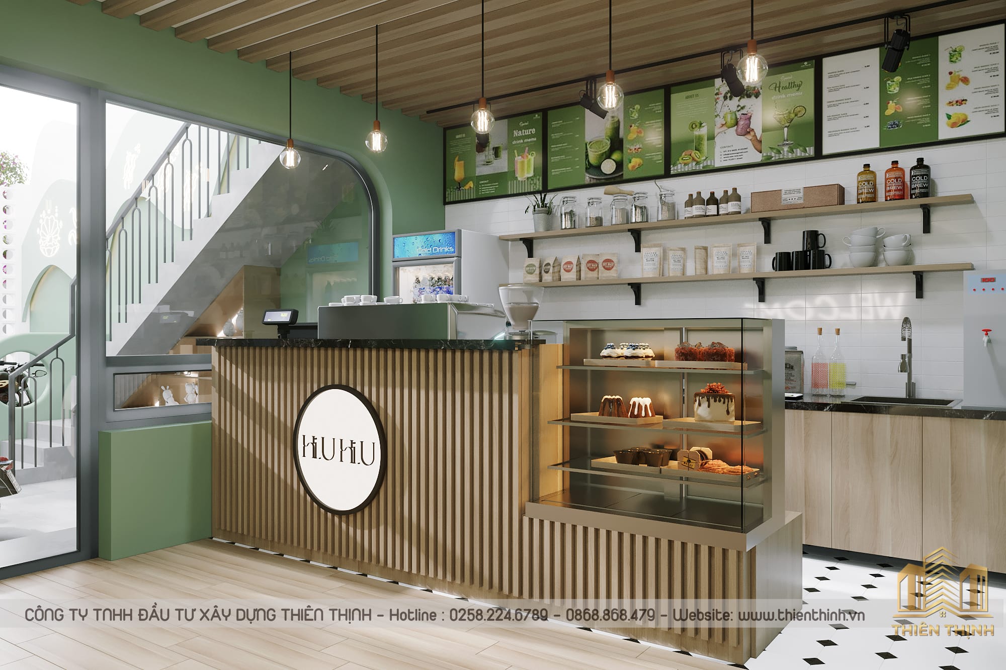 Thiết kế quán cafe nhà phố khu vực Nha Trang | Thiên Thịnh 8 thiết kế quán cafe nhà phố khu vực Nha Trang