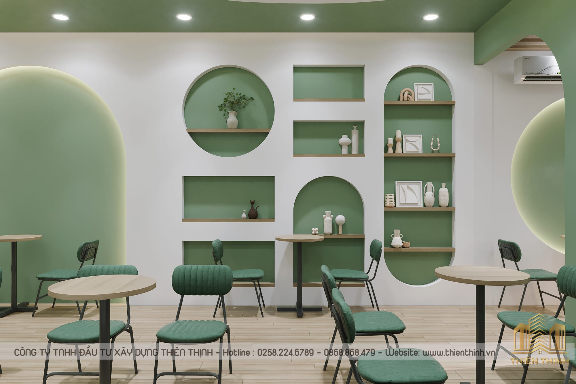 Thiết kế quán cafe nhà phố khu vực Nha Trang | Thiên Thịnh 9 thiết kế quán cafe nhà phố khu vực Nha Trang