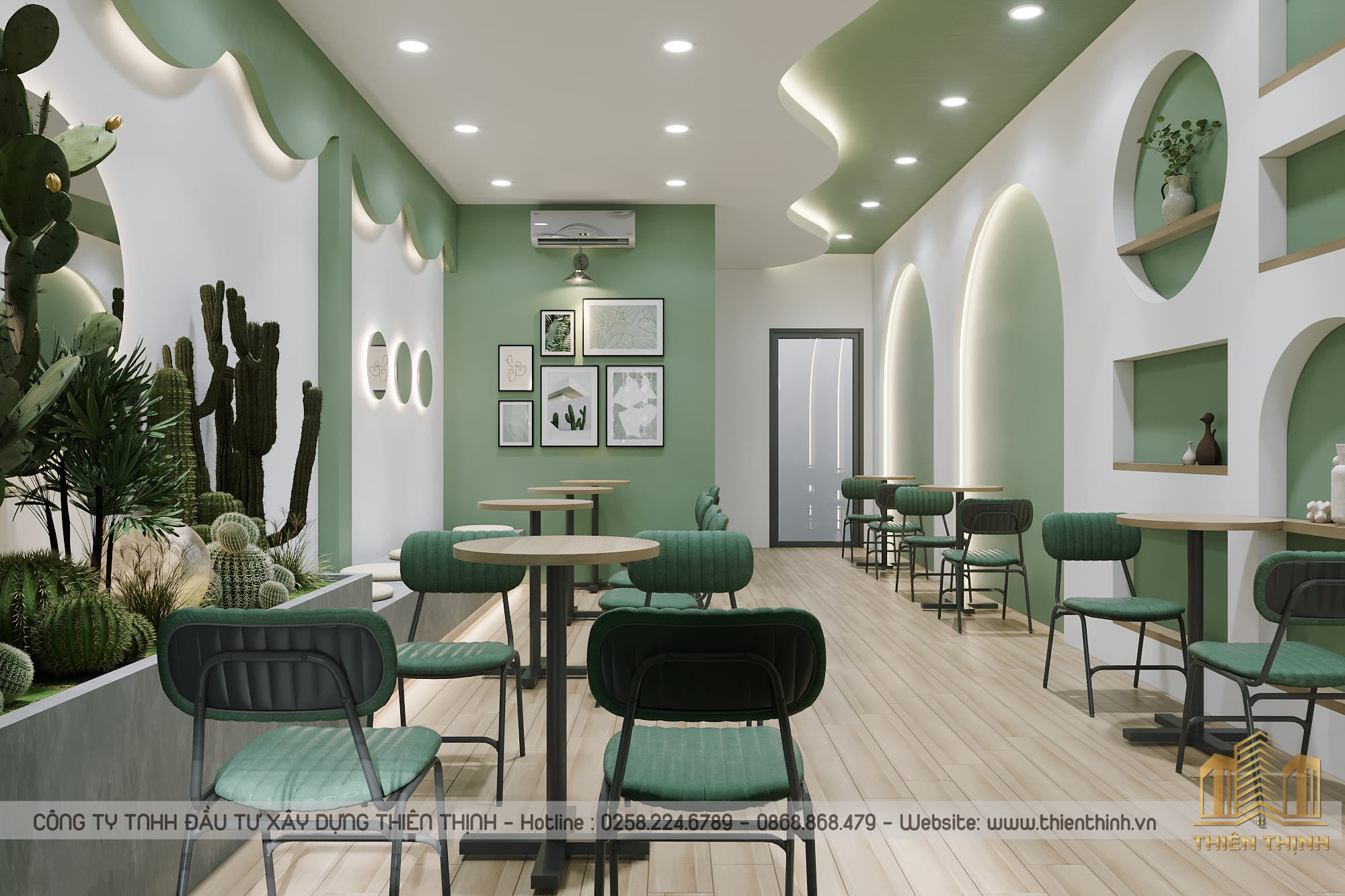 Thiết kế quán cafe nhà phố khu vực Nha Trang | Thiên Thịnh 6 thiết kế quán cafe nhà phố khu vực Nha Trang