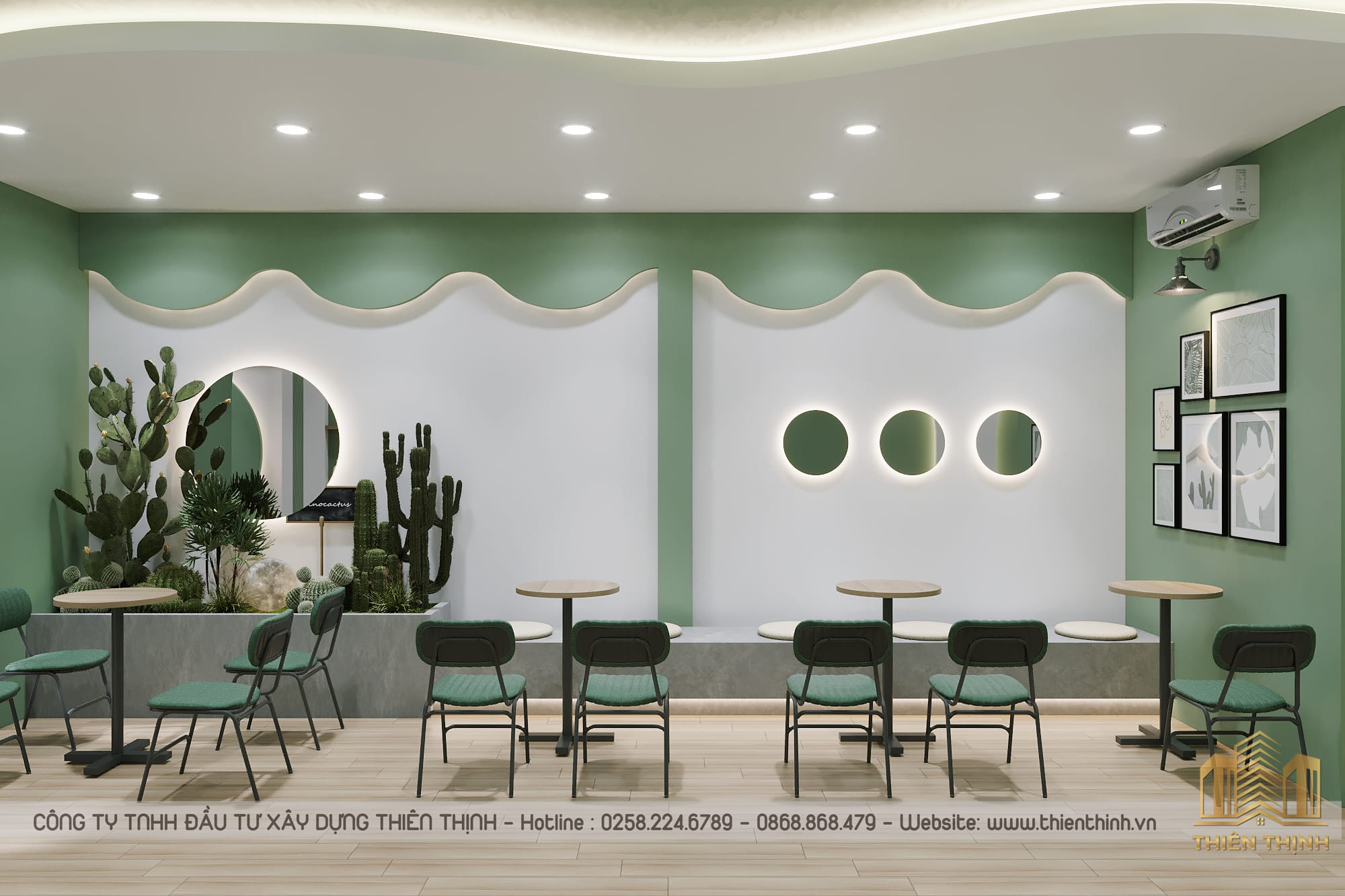 Thiết kế quán cafe nhà phố khu vực Nha Trang | Thiên Thịnh 12 thiết kế quán cafe nhà phố khu vực Nha Trang