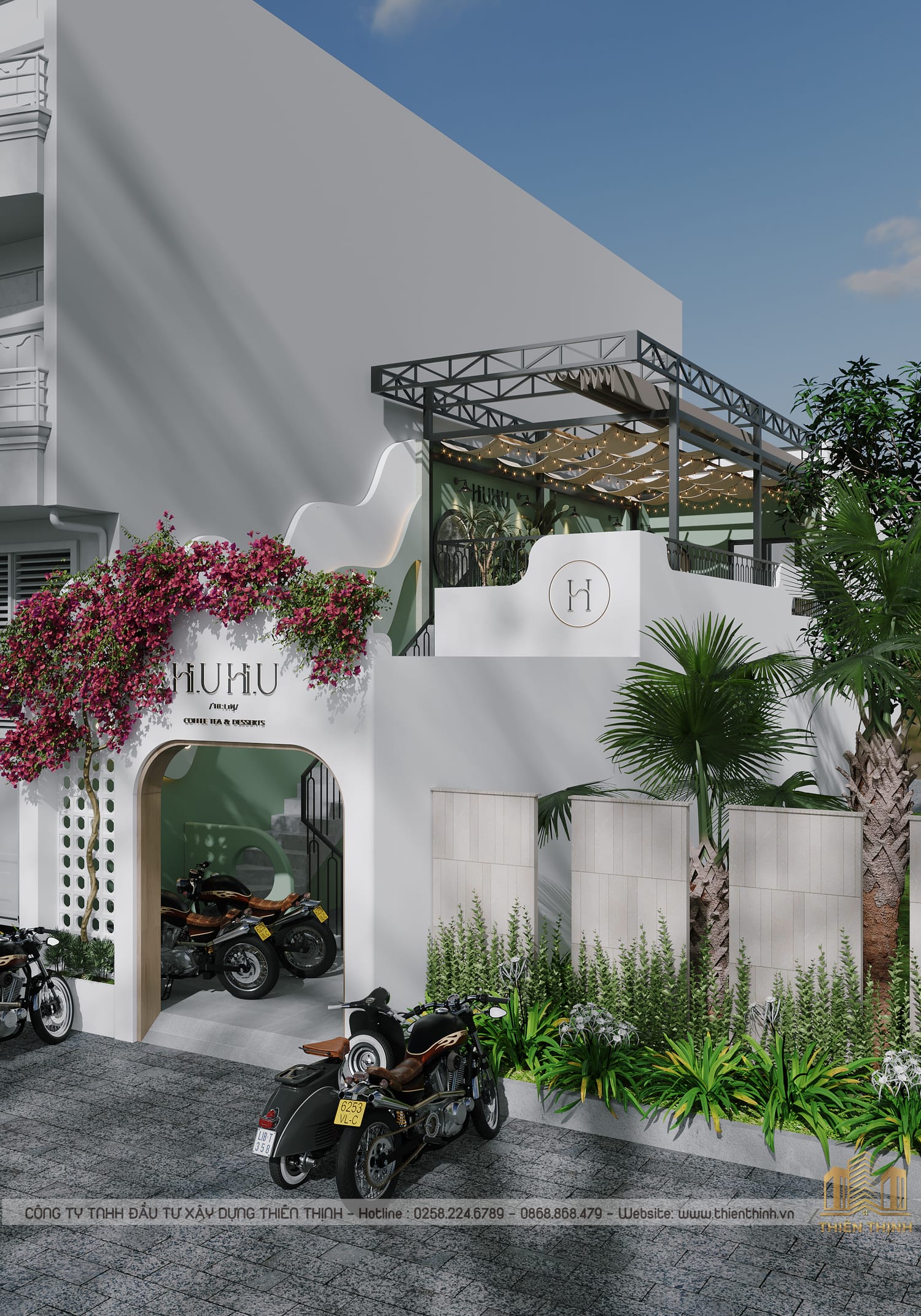 Thiết kế quán cafe nhà phố khu vực Nha Trang | Thiên Thịnh 3 thiết kế quán cafe nhà phố khu vực Nha Trang